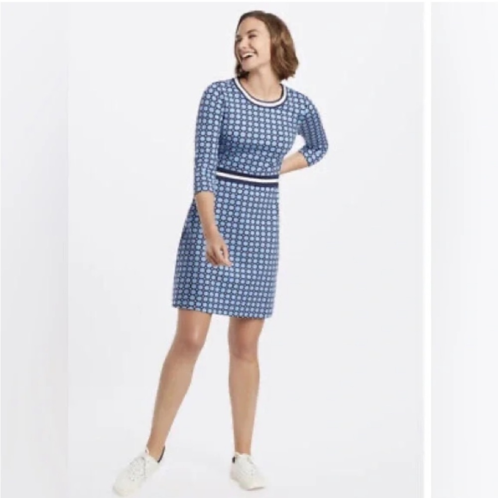 DRAPER JAMES PERSLEY Ponte Polka Dot Dress MED NWT